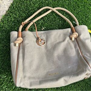 Michael Kors Tan and Brown Tote Bag